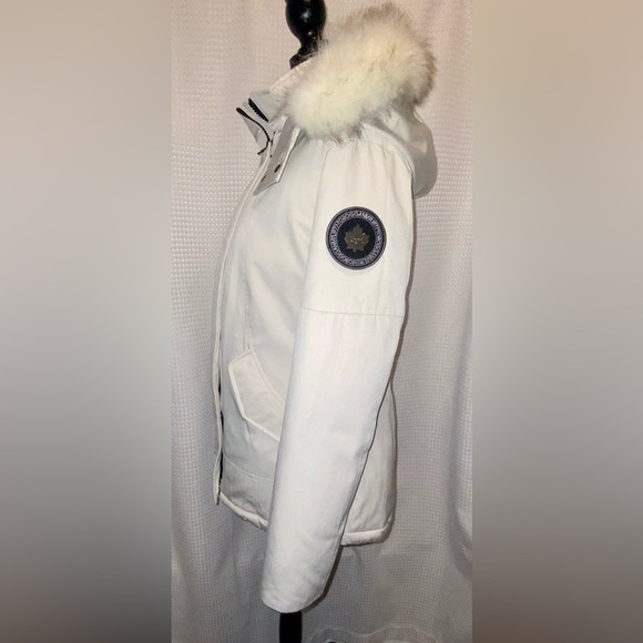 Women’s Toboggan Canada down filled white Parka Sz Large - Picture 5 of 17